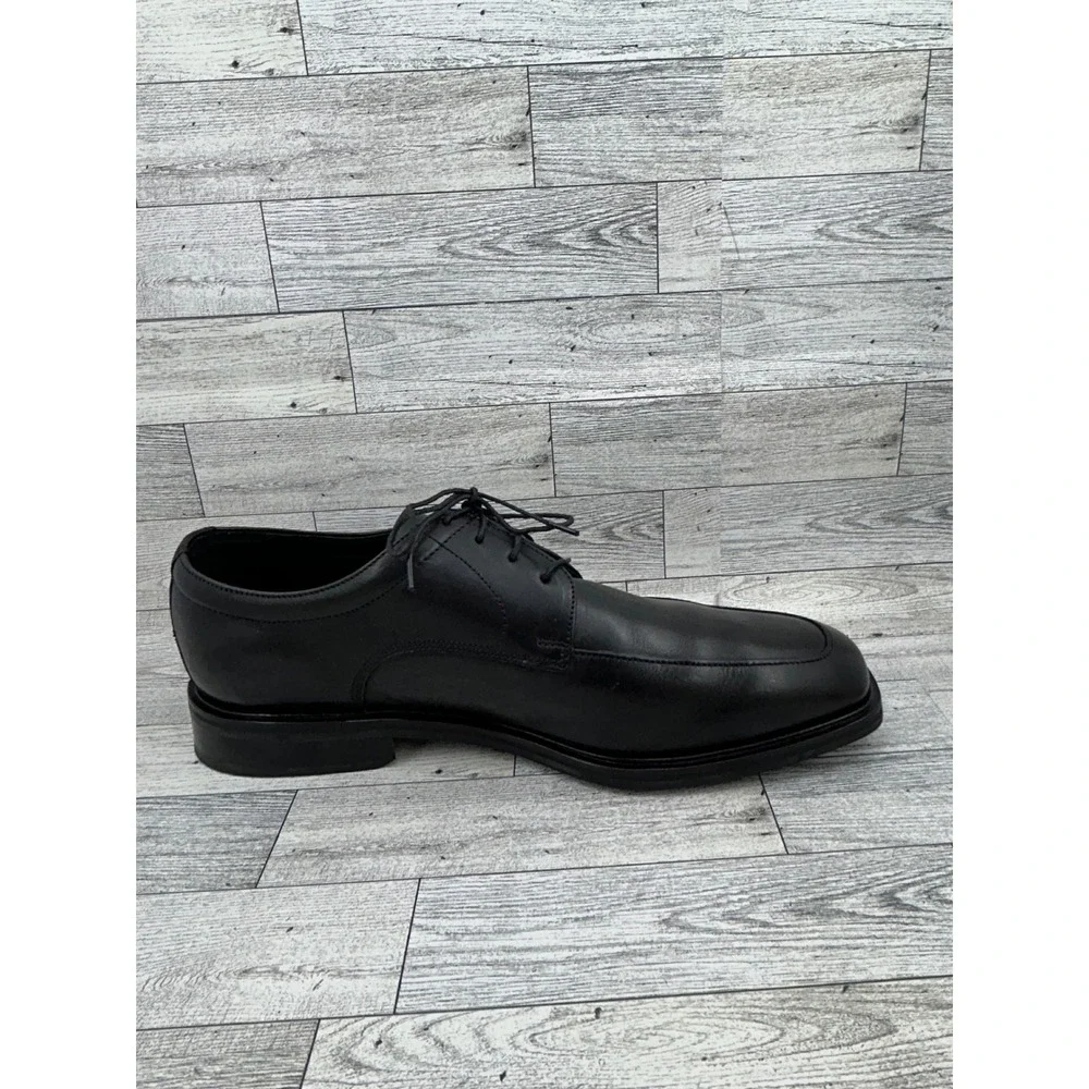 Florsheim Comfortech DM2 Men Sz 12D Black Leather Bicycle‎ Toe Oxfords 18291-01